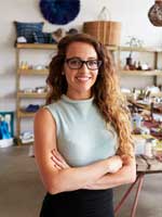 woman in her shop